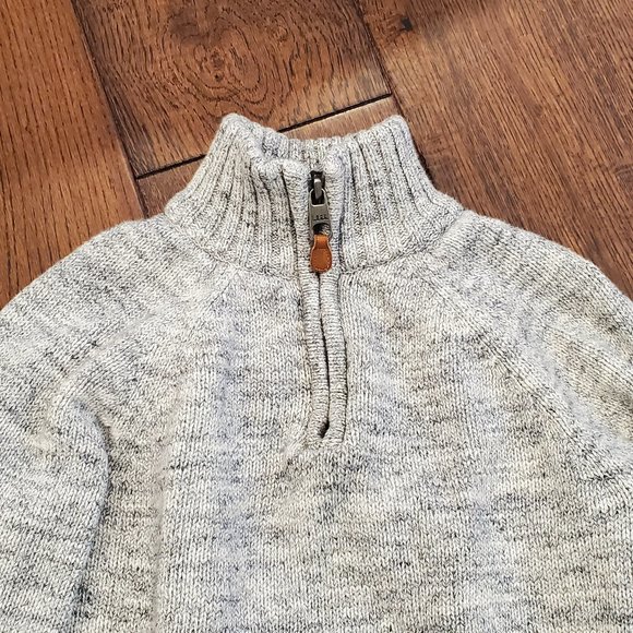 H&M boys sz 6-8 pullover sweater - Heather gray with half zip - Picture 2 of 5